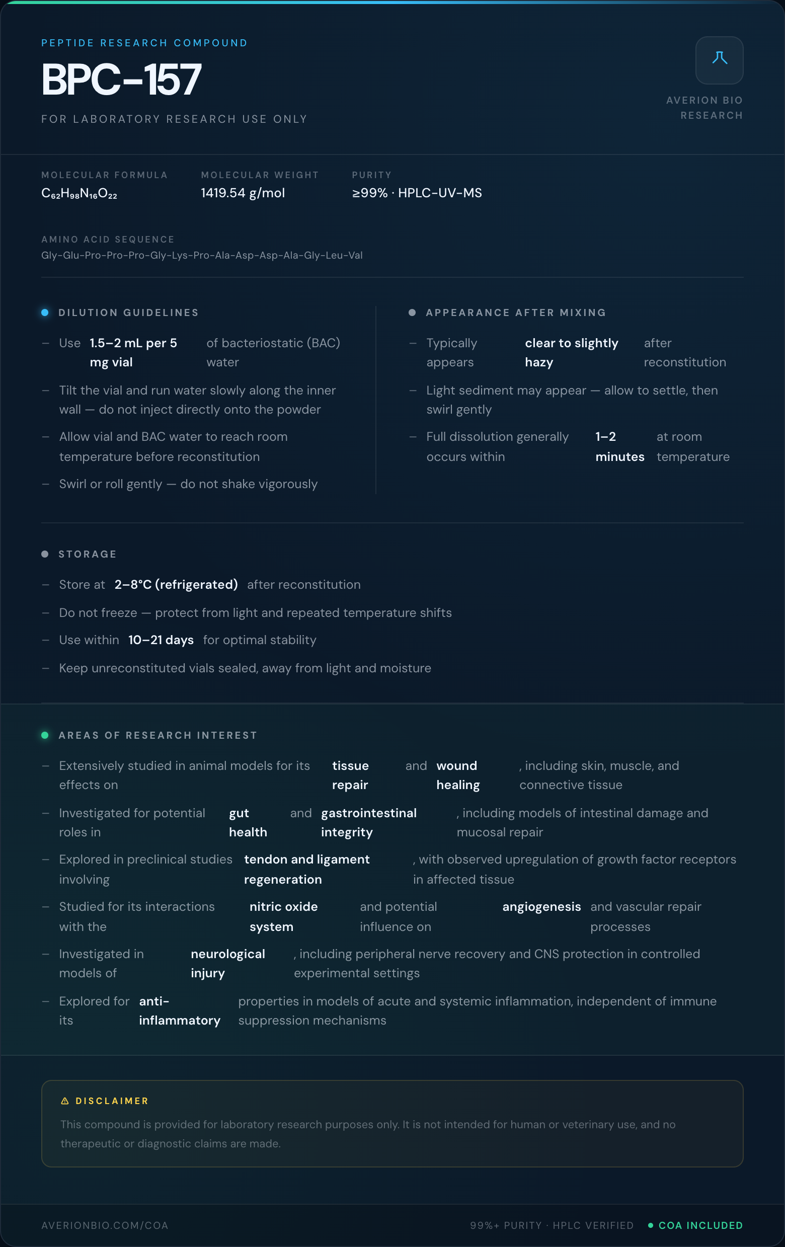 BPC-157 — info card