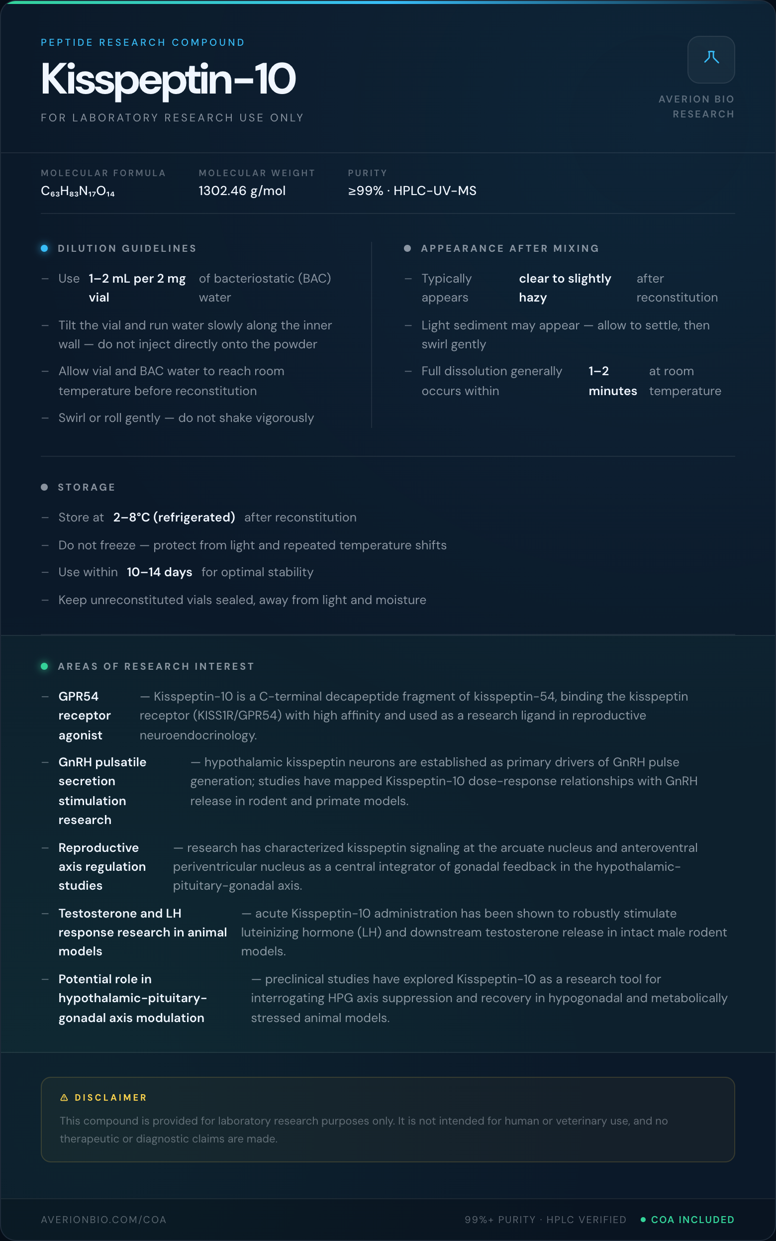 Kisspeptin-10 — info card