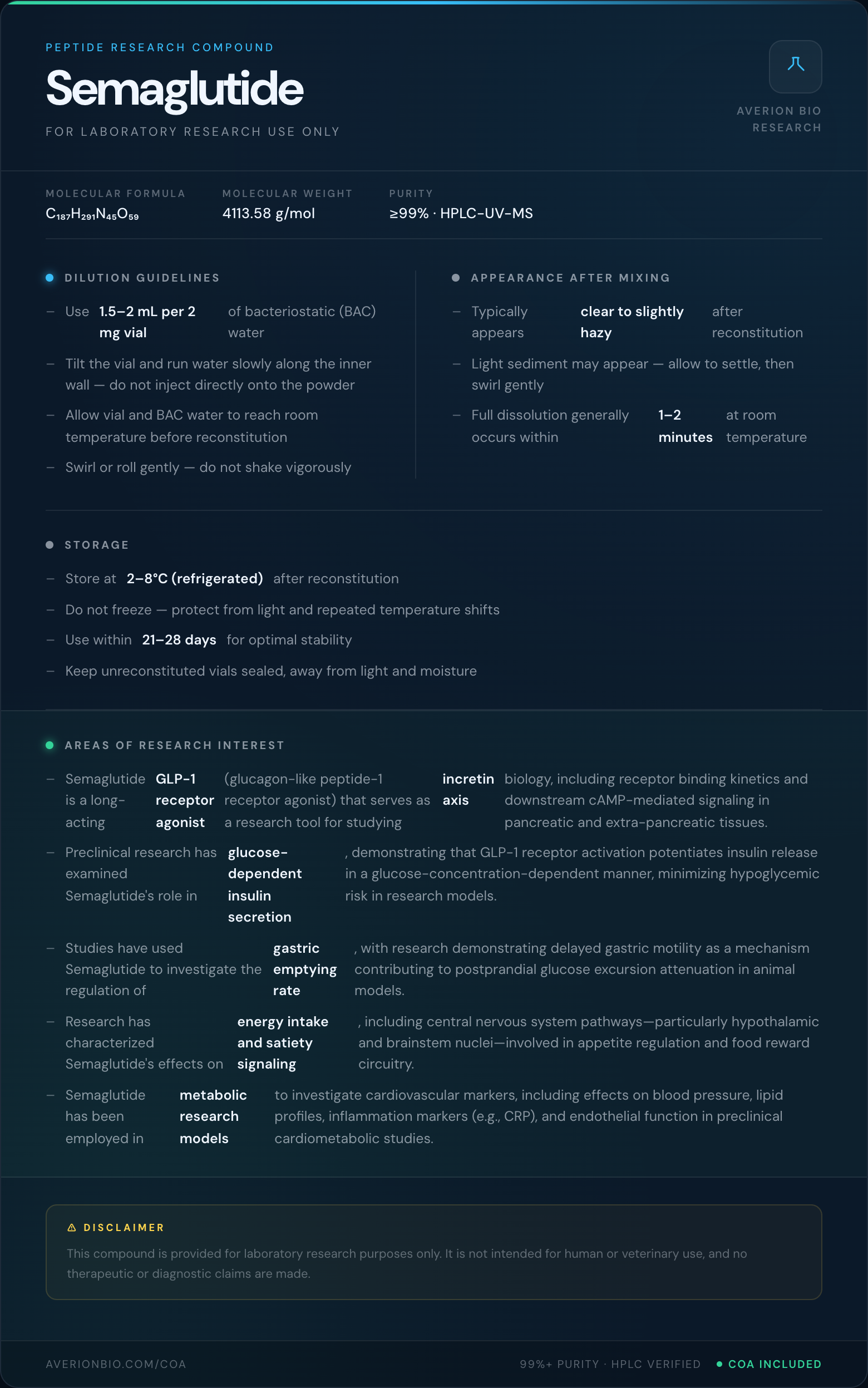 Semaglutide — info card
