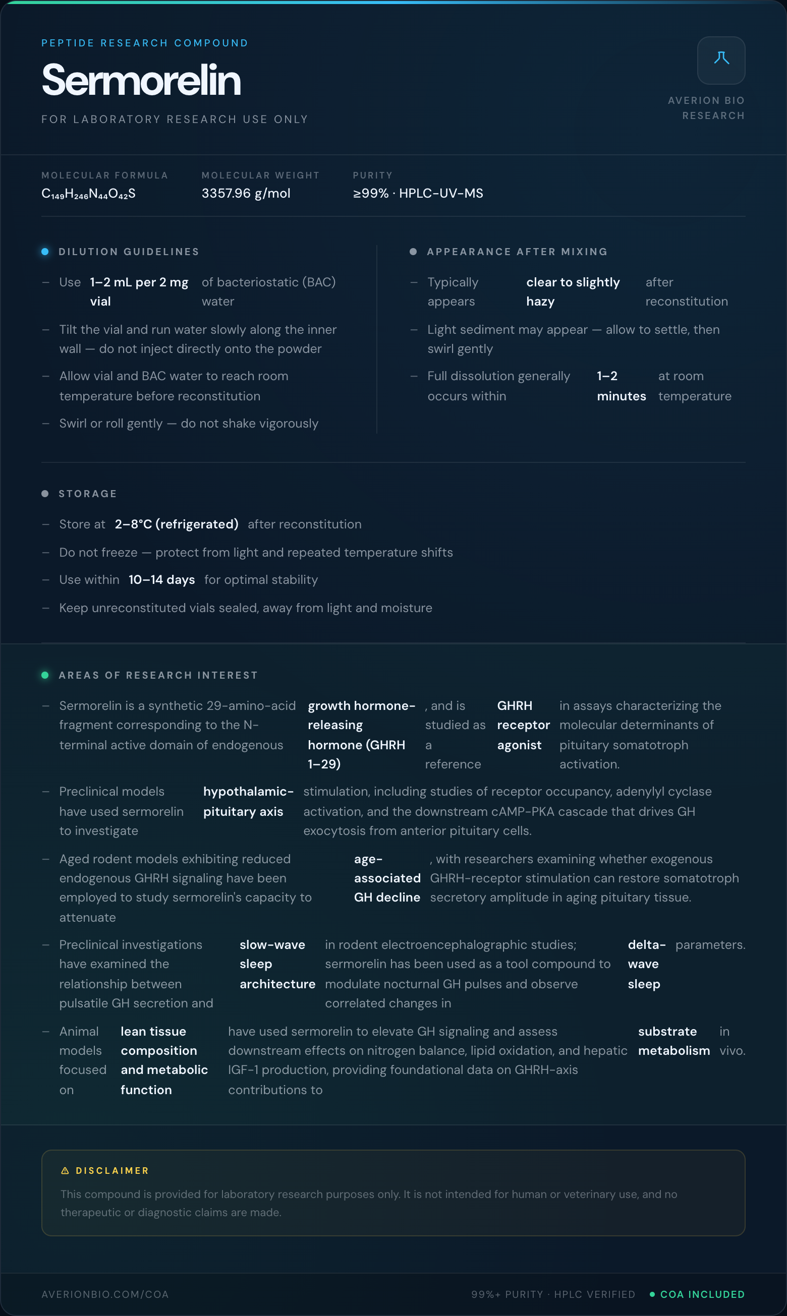Sermorelin — info card