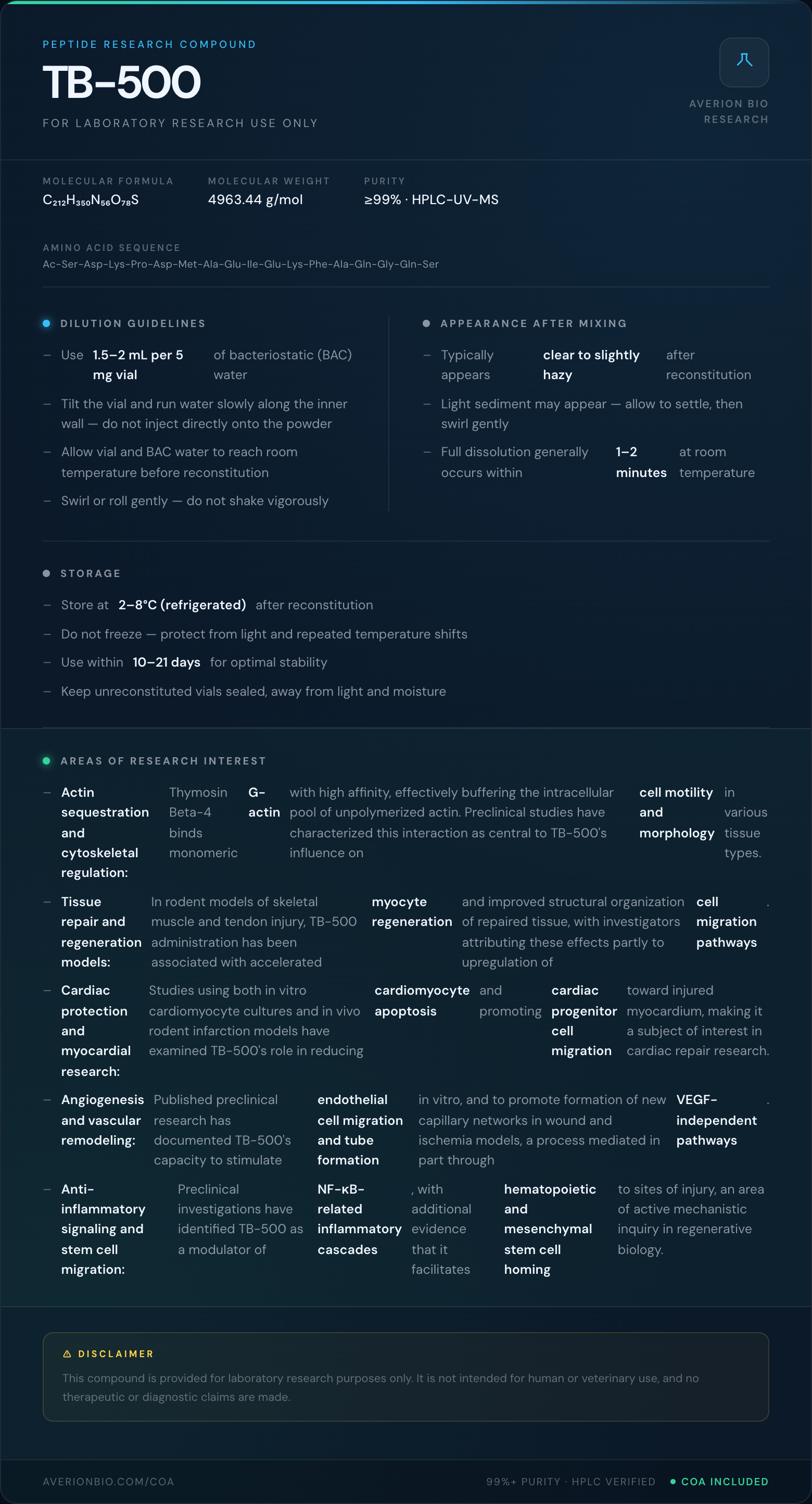 TB-500 — info card